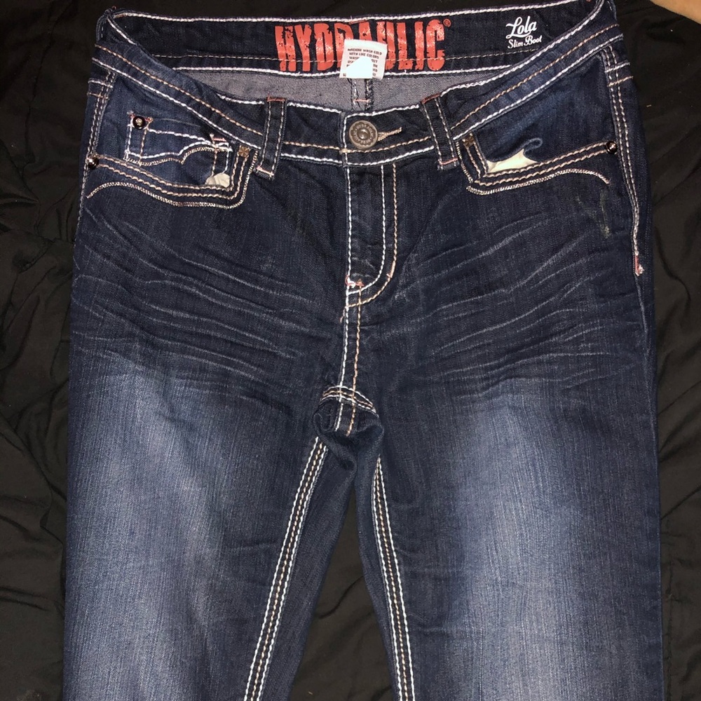 HYDRAULIC DARK WASH JEANS SIZE 11/12